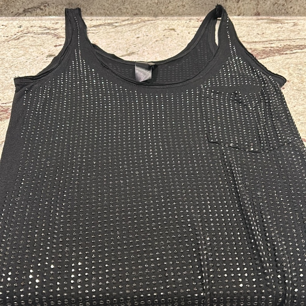 🖤 GUESS Yidazzle rhinestones black top with front pocket Medium